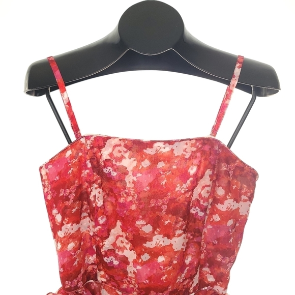 White House Black Market Formal Layered Ruffle Strap/less Dress - Picture 5 of 12